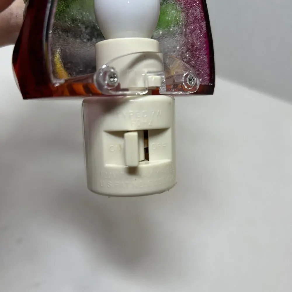Colorful Translucent Witch Holding Spoon & Fish & Green Bubbling Brew Nightlight
